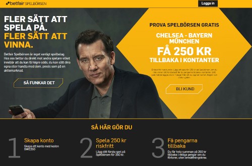 Riskfritt Betfair spelbörsen - Champions League - Chelsea - Bayern